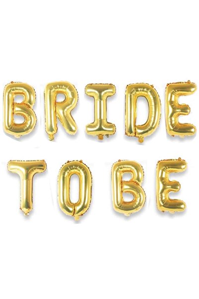 Bp Bizden Pastacılık Bride To Be Bride Gold Foil Balloon Set