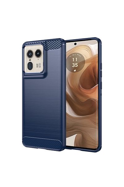 Techsuit Husă Motorola Edge 50 Ultra - Silicon Carbon - Albastră
