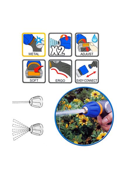 AQUACRAFT Garden spray gun, 2 modes, Aquacraft