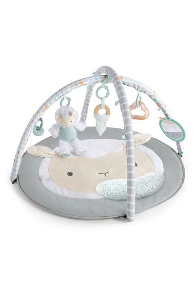 Ingenuity Sheppy’s Spot Plush Baby Gym with Removable Toys & Pillow | Ages 0+