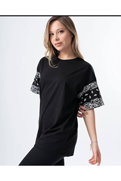 donamod ✅   Tricou oversize unisex – mâneci imprimate, stil la modă și confor...