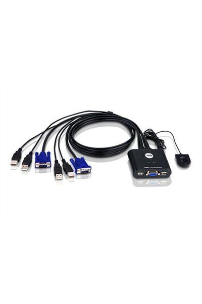 ARK PATENT Aten 2-portowy przełącznik KVM USB VGA ze zdalnym wyborem portów Aten |