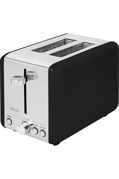 ECG Prăjitor de pâine ST 2708 Tradizione Nero, putere 925 W, 2 felii, 6 niveluri de rumenire, negru mat