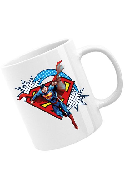 OEM Cana Superman Logo Retro Comics Illustration Cosplay, alba, 330 ml
