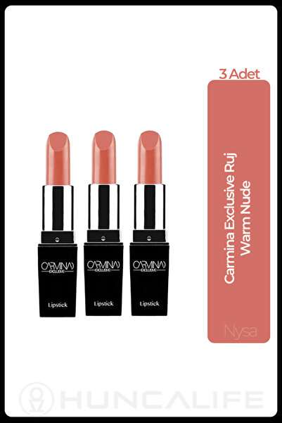 Huncalife Exclusive Ruj Warm Nude - 3 Adet