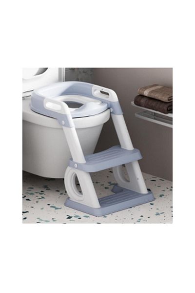 Little Mom Reductor de toaleta pentru copii, Little Mom, pliabil multifunctional, cu manere si suport de picioa