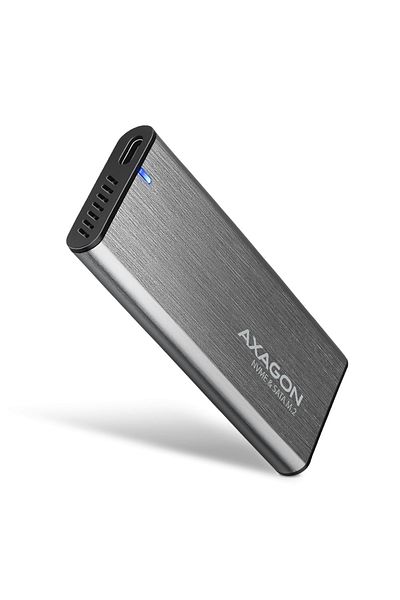 Axagon External USB-C 3.2 Gen 2 metal box for M.2 NVMe & SATA SSD disks