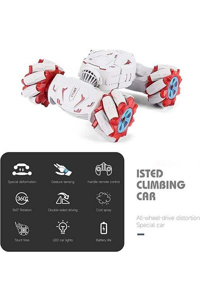COOYA Four adjustable height options can accommodate children aged 3 to Rechargeable RC Stunt Car.