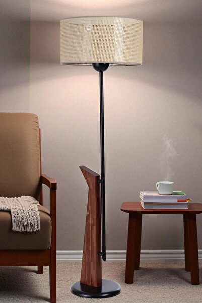 Lumexx BERZAN CEVİZ LAMBADER SİLİNDİR PETEK ABAJURLU