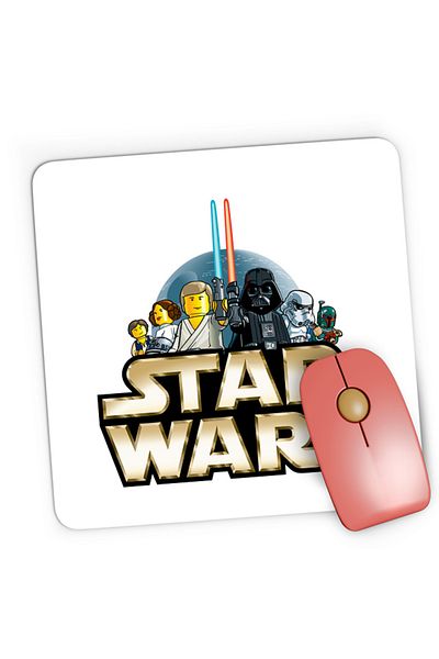 OEM Mousepad Gaming Star Wars Princes Darth Vader Planets Laser, 21x19 см