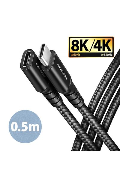 Axagon Extension USB 20Gbps cable, 0.5 m | BUCM32-CF05AB | USB-C to USB-C