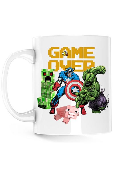 OEM Cana Captain America Minecraft Creeper Comic Book, alba, 330 ml