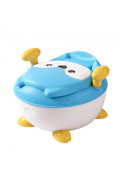 Little Mom Little Mom Blue Fox children's potty with soft PU foam seat, side handles, anti-slip strips