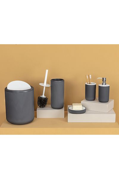 Madame Coco Martre 5-Piece Bathroom Set - Soft Gray