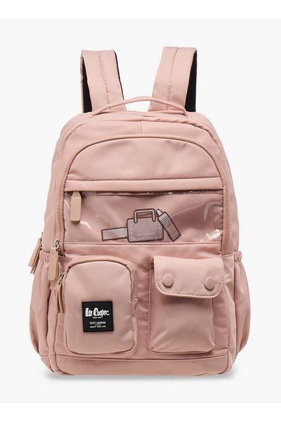 Lee Cooper Solid School Backpack with Adjustable Straps and Zip Closure - 31x13x45 cm