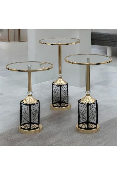 Gharaib Al Tuhaf Luxury Side Table Set - 3 Pieces with a Modern and Elegant Design