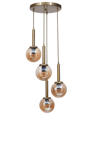 Lumexx SEZGİ 4 LÜ TEPSİLİ ESKİTME BAL CAMLI SARKIT