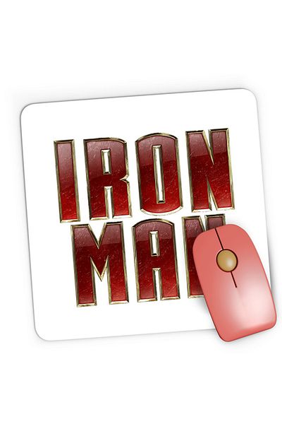 OEM Mousepad Gaming Ironman Logo Metal Comics Cartoons American, 21x19 см