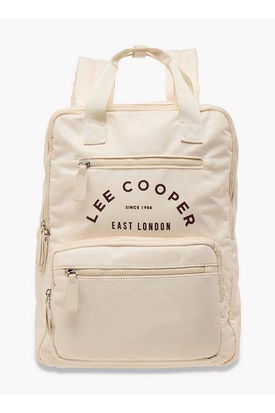 Lee Cooper Logo Print School Backpack with Pencil Case and Drawstring Pouch