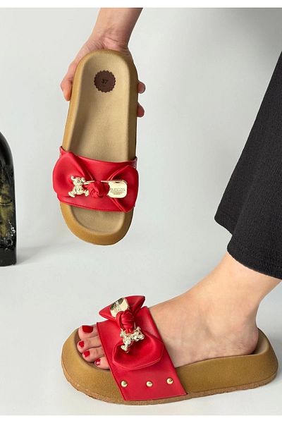 KAZAX Tower Jude Red Skin Teddy Bear Slippers with Guns