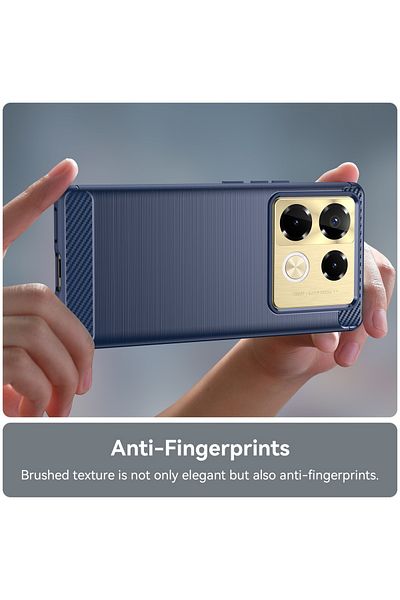 Techsuit Husă pentru Infinix Note 40 Pro+ - Silicon Carbon - Albastră