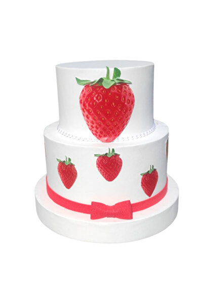 Bp Bizden Pastacılık ÇİLEK MAKET PASTA + KURDAN HEDIYELI