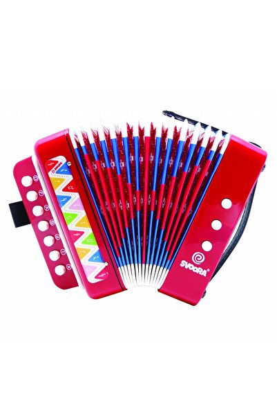 Svoora Instrument muzical acordeon roșu,