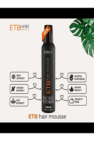 ETB Hair Spumă De Păr Profesională Cu Fixare Puternică 300ml