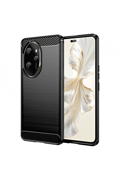 Techsuit Carcasă pentru Honor 100 Pro - Silicon Carbon - Negru
