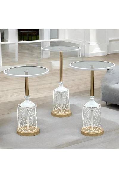 Gharaib Al Tuhaf Luxury Side Table Set - 3 Pieces with a Modern and Elegant Design