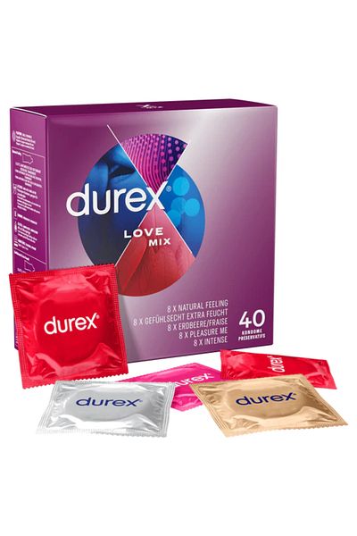 LOVENTA Durex Love Mix, Set of 40 Assorted Condoms