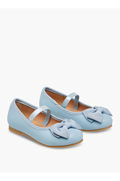Juniors Bow Embellished Ballerina Shoes with Elasticated Strap