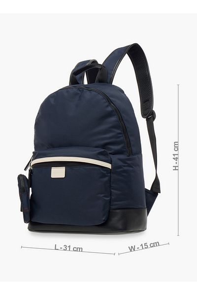 Lee Cooper Lee Cooper Solid School Backpack and Zip Closure and Pouch - 31x15x41 cm