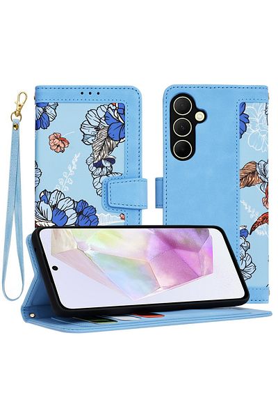 Techsuit Husă pentru Samsung Galaxy A35 5G - FlipCraft - Albastru Vibrant