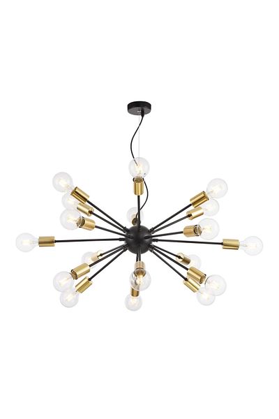 MAYTONI Jackson Chandelier T546PL-18B, 18xE27, black, IP20,