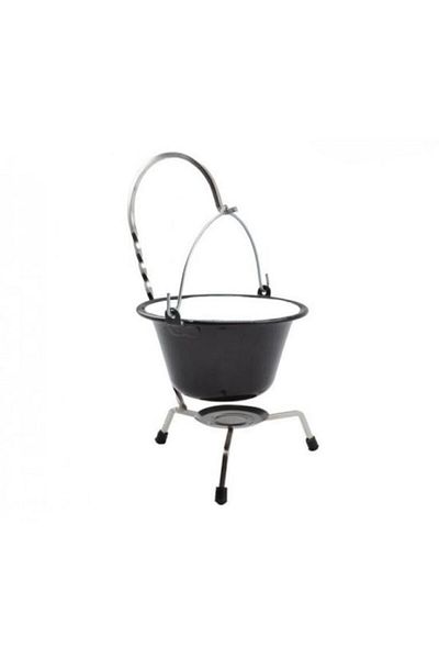 Perfect Home Serving set, enameled, black, 0.8 L, chrome stand