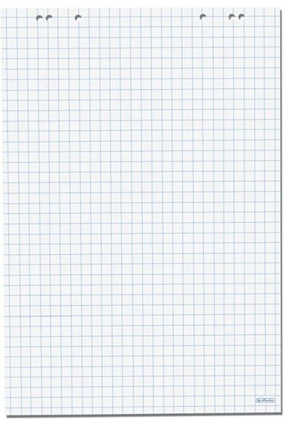 Herlitz Flipchart Refill, Material Paper, Dimension 68x99cm, 20 Sheets, Grid Pattern