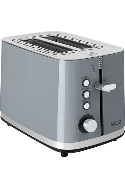 ECG ST 2766 Vintage Dark Toaster, 925 W, 2 slices, 7 browning levels, gray