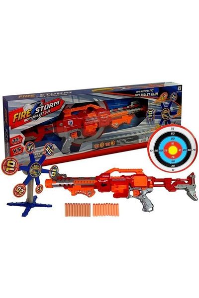 LeanToys Children's play set, foam bullet rifle and rotating target MCT 7522