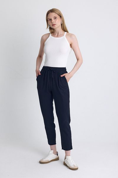 Rays Drawstring Leg Tassel Detailed Pocket Elastic Trousers 4228