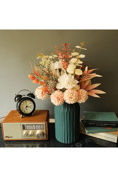 COOYA Artificial Flowers Home Living Room Decor Wedding Arrangement Fake Tables Centerpieces Bouquet