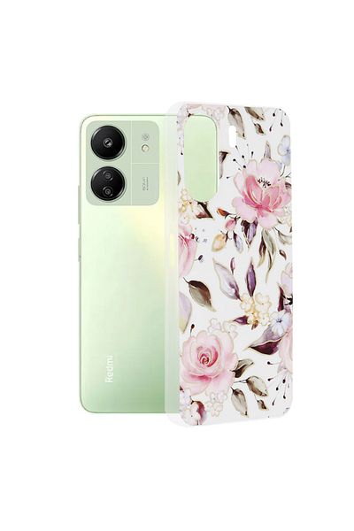 Techsuit Case for Xiaomi Redmi 13C 4G / Poco C65 - Marble Series - Chloe White