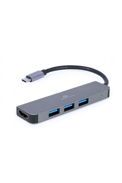 Cablexpert | Stacja dokująca | USB-C 3.2 | Czarny | Szary
