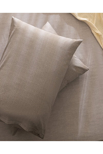 Madame Coco Odette Double 100% Cotton Ranforce Fitted Sheet Set - Gray