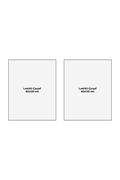 ngn collection 2-Piece Elastic Baby Bedsheet – 100% Cotton Soft and Breathable 60X120 cm