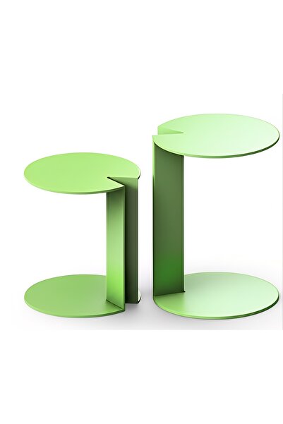 VoomeDesign Voome Design Modern Yan Sehpa | Metal, Şık ve Pastel Renkli Minimalist Mobilya