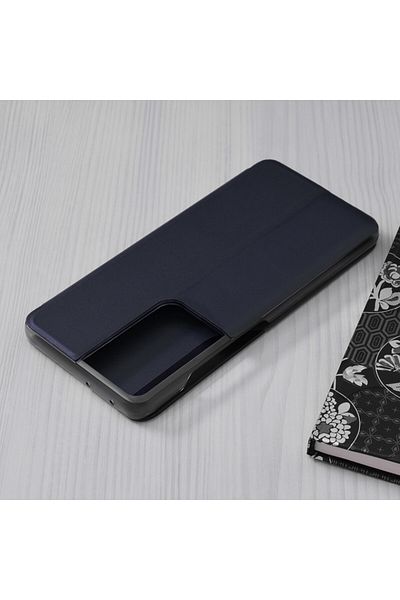 Techsuit Husă pentru Samsung Galaxy S21 Ultra 5G - Seria eFold - Albastru închis