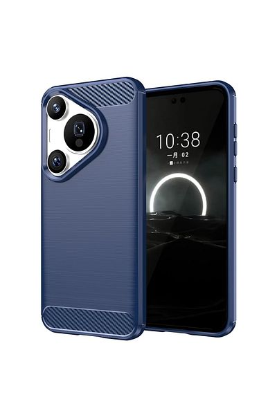 Techsuit Husă pentru Huawei Pura 70 Pro - Silicon Carbon - Albastră