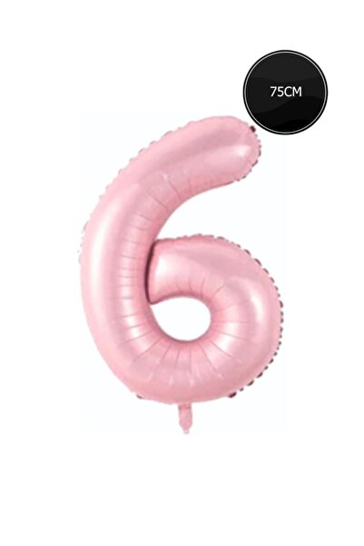 Bp Bizden Pastacılık 75cm 6 Number Foil Balloon Pink