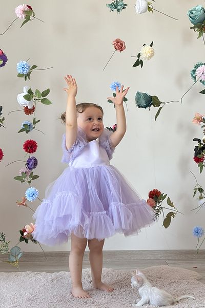 ALYRA Baby Girl Dress Tulle Tutu Fluffy Birthday Party Wedding Special Occasion Bow Girls Kids Evening Dress Clothes